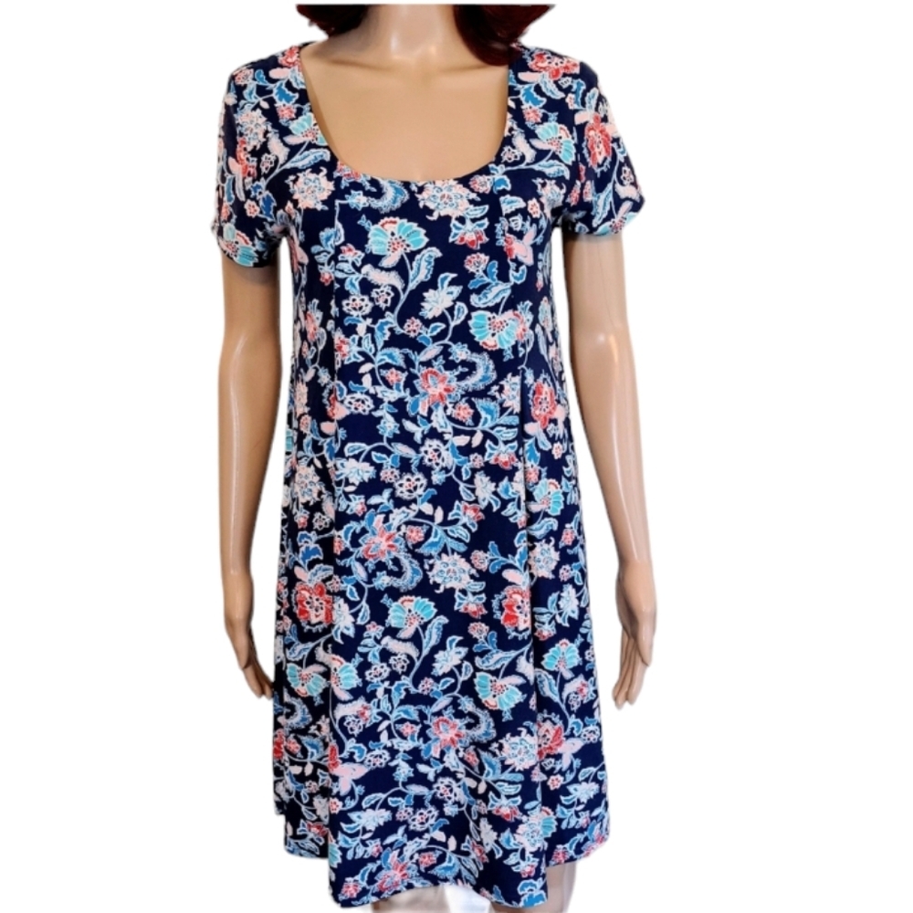 Pink Rose Floral Shift Dress